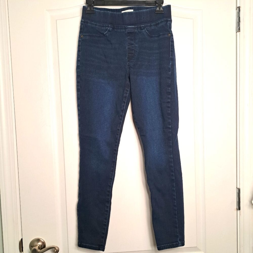 Universal Thread High Rise Pull On Jegging Dark Blue Denim